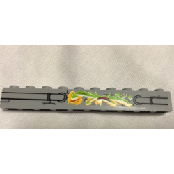 Brick 1 x 10 with Pipes and Lime and Light Orange Splash Pattern (Sticker) - Set 79117 Brick 1 x 10 with Pipes and Lime and Light Orange Splash Pattern (Sticker) - Set 79117