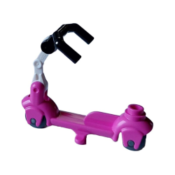 Kick Scooter with Dark Bluish Gray Wheels, White Steering Link, and Black Angular Handlebars (36273 / 3464 / 30377 / 98397) Kick Scooter with Dark Bluish Gray Wheels, White Steering Link, and Black Angular Handlebars (36273 / 3464 / 30377 / 98397)