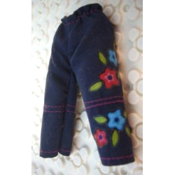 Scala, Clothes Female Pants with Magenta and Light Blue Flowers Pattern