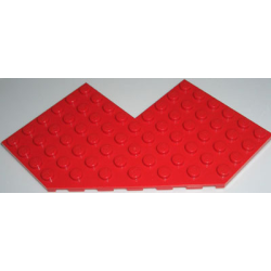 Wedge, Plate 10 x 10 with 4 x 4 Cutout and Cut Corner - Red Wedge, Plate 10 x 10 with 4 x 4 Cutout and Cut Corner - Red