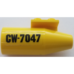 Engine, Smooth Large, 2 x 2 Thin Top Plate with 'CW-7047' Pattern Model Right Side (Sticker) - Set 7047 Engine, Smooth Large, 2 x 2 Thin Top Plate with 'CW-7047' Pattern Model Right Side (Sticker) - Set 7047