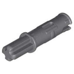 Technic, Axle 1L with Pin 2L with Friction Ridges - Dark Bluish Gray