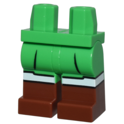 Hips and Legs with Molded Reddish Brown Lower Legs / Boots and Printed Tunic Ends and White Pants Pattern Hips and Legs with Molded Reddish Brown Lower Legs / Boots and Printed Tunic Ends and White Pants Pattern