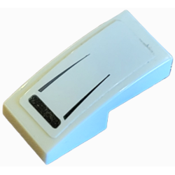 Slope, Curved 2 x 1 x 2/3 with 3 Black Markings Pattern (Sticker) - Set 75872 Slope, Curved 2 x 1 x 2/3 with 3 Black Markings Pattern (Sticker) - Set 75872