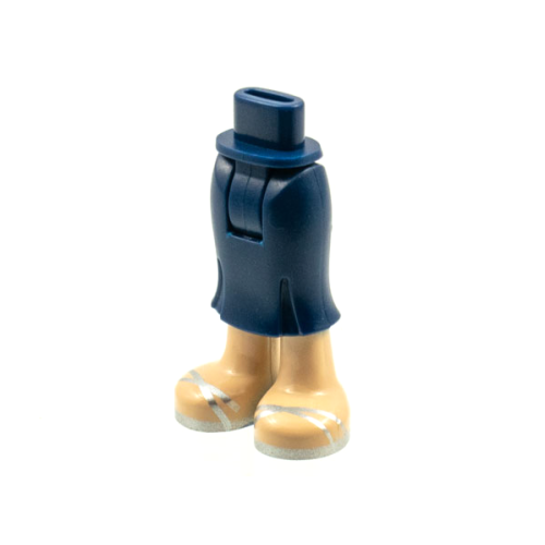 Деталь LEGO 92249c00pb07 Mini Doll Hips and Skirt Long, Light Nougat Legs and Silver Sandals Pattern - Thick Hinge
