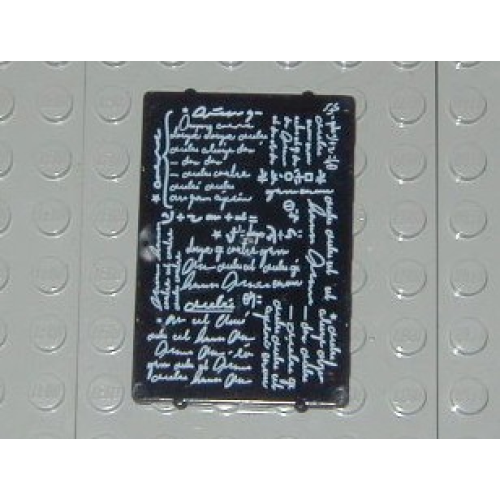 Деталь LEGO 2494px1 Glass for Window 1 x 4 x 5 with Classroom Blackboard with White Writing Pattern