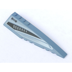 Wedge 12 x 3 Right with Alpha Team Arctic Side-Only Long Grille Pattern (Sticker) - Set 4770