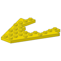 Wedge, Plate 8 x 8 with 4 x 4 Cutout