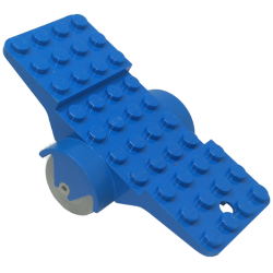 Fabuland Airplane Base 10 x 4 with Light Gray Wheels