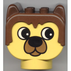 Duplo Figure Head Animal 2 x 2 Base Barnaby Bear Duplo Figure Head Animal 2 x 2 Base Barnaby Bear