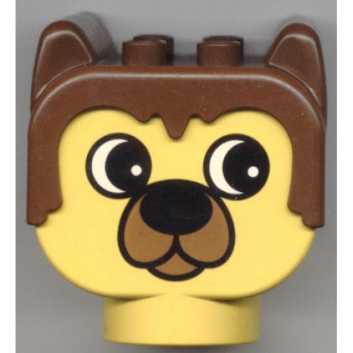 Деталь LEGO dupbarnaby1 Duplo Figure Head Animal 2 x 2 Base Barnaby Bear