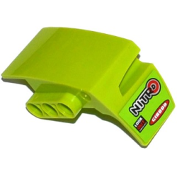 Technic, Panel Car Mudguard Left with 'NITRO', 'LOOK OUT' and 'GIRBON' Pattern (Sticker) - Set 42037 Technic, Panel Car Mudguard Left with 'NITRO', 'LOOK OUT' and 'GIRBON' Pattern (Sticker) - Set 42037