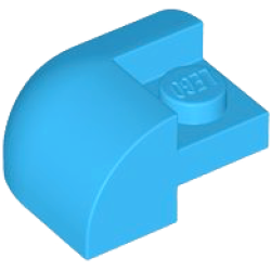 Slope, Curved 2 x 2 Corner Round with Recessed Stud