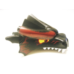Dragon Head (Fantasy Era) Jaw Upper with Dark Red Scales and Yellow Eyes Pattern
