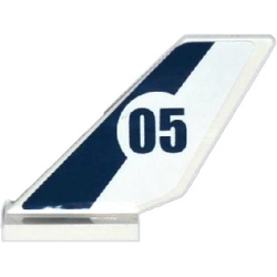 Tail Shuttle with Dark Blue Stripe and '05' in White Circle Pattern on Both Sides (Stickers) - Set 60067 Tail Shuttle with Dark Blue Stripe and '05' in White Circle Pattern on Both Sides (Stickers) - Set 60067