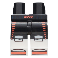 Hips and Legs with White Boots, Coral Drawstring, Side Stripes and Toes Pattern Hips and Legs with White Boots, Coral Drawstring, Side Stripes and Toes Pattern