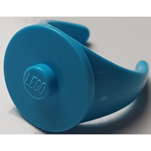 Деталь LEGO 36970u Ring with Stud (Undetermined Inside Diameter) - Medium Azure