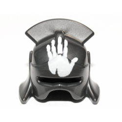 Minifigure, Headgear Helmet Castle with Lateral Comb and Handprint Pattern Minifigure, Headgear Helmet Castle with Lateral Comb and Handprint Pattern
