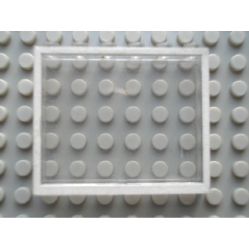Деталь LEGO Mx1565pb01 Modulex, Window 1 x 6 x 5 with White Border Pattern