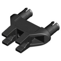 Technic, Pin Double Triangle 1 x 3 with 2 Clips with Squared Pin Holes