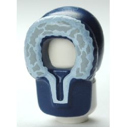 Minifigure, Headgear Hood Fur-lined with White and Gray Fur Pattern Minifigure, Headgear Hood Fur-lined with White and Gray Fur Pattern