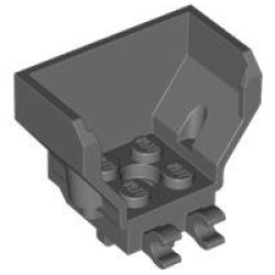 Cockpit 4 x 2 x 3 with Pin Hole and 2 Clips - Dark Bluish Gray Cockpit 4 x 2 x 3 with Pin Hole and 2 Clips - Dark Bluish Gray