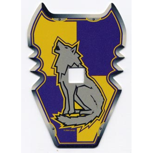 Деталь LEGO bb0148 Plastic Shield (Undetermined Type) for Large Figures with Knights Kingdom Danju Wolf Pattern