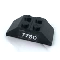 Stickered Assembly 4 x 2 x 1 with '7750' Pattern (Sticker) - Set 7750 - 2 Slope 45 2 x 2