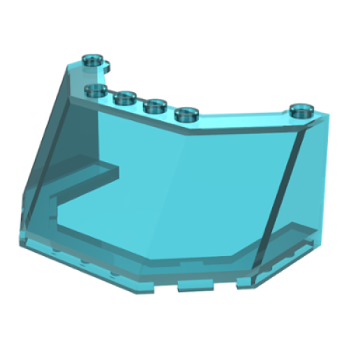 Деталь LEGO 2826 Windscreen 5 x 8 x 3 - Trans-Light Blue