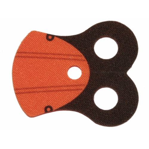 Деталь LEGO 48431pb06 Minifigure Armor Pauldron Cloth with Black Neck and 4 Thin Gray Stripes Pattern, Thin Border - Orange