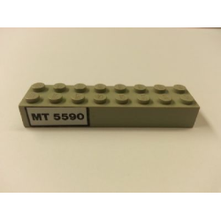 Brick 2 x 8 with Black 'MT 5590' Pattern (Sticker) - Set 5590