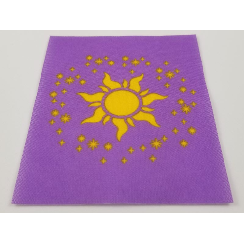 Деталь LEGO blankie03pb05 Duplo, Cloth Blanket 8 x 10 cm with Yellow Sun and Stardust Pattern