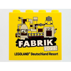 Brick 2 x 4 x 3 with LEGOLAND Deutschland Resort FABRIK 2025 Pattern