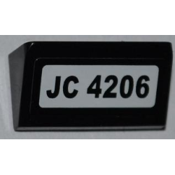 Slope 30 1 x 2 x 2/3 with 'JC 4206' Pattern (Sticker) - Set 4206