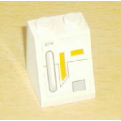 Slope 65 2 x 2 x 2 without Bottom Tube with SW Gunship Orange Panel Pattern Right (Sticker) - Set 7163