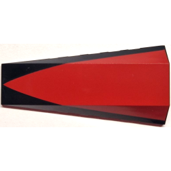 Wedge 8 x 4 Triple Curved No Studs with Red Triangle Pattern (Shadow the Hedgehog Streak) Wedge 8 x 4 Triple Curved No Studs with Red Triangle Pattern (Shadow the Hedgehog Streak)