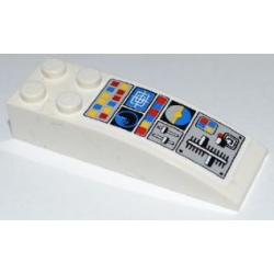 Slope, Curved 6 x 2 with Airplane Control Panel Pattern (Sticker) - Set 3182 Slope, Curved 6 x 2 with Airplane Control Panel Pattern (Sticker) - Set 3182