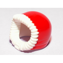 Minifigure, Headgear Hood Fur-lined, Short with Red Hood Pattern Minifigure, Headgear Hood Fur-lined, Short with Red Hood Pattern