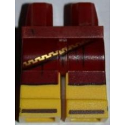 Hips and Yellow Legs with Dark Red Toga and Brown Sandals Pattern