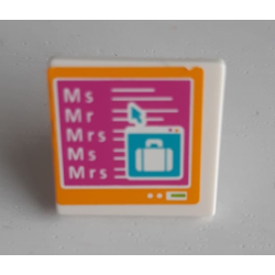 Road Sign 2 x 2 Square with Open O Clip with Computer Screen, 'M s' 'M r' 'M r s', Luggage and Mouse Pointer Pattern (Sticker) - Set 41109 Road Sign 2 x 2 Square with Open O Clip with Computer Screen, 'M s' 'M r' 'M r s', Luggage and Mouse Pointer Pattern (Sticker) - Set 41109