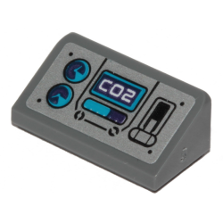 Slope 30 1 x 2 x 2/3 with 'CO2', Gauges and Lever Pattern (Sticker) - Set 70433