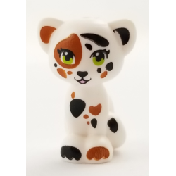 Cat, Friends Style, Sitting with Lime Eyes, Eyelashes, Black and Dark Orange Inner Ears, Patches and Paws Pattern (Vega) Cat, Friends Style, Sitting with Lime Eyes, Eyelashes, Black and Dark Orange Inner Ears, Patches and Paws Pattern (Vega)