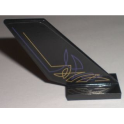 Tail Shuttle with Purple and Gold Geometric Lines Pattern on Right Side (Sticker) - Set 5984