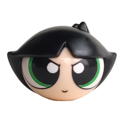 Minifigure, Head, Modified Buttercup Pattern Minifigure, Head, Modified Buttercup Pattern