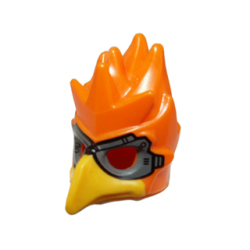 Minifigure, Headgear Mask Bird (Phoenix) with Yellow Beak and Dark Bluish Gray Goggles Pattern Minifigure, Headgear Mask Bird (Phoenix) with Yellow Beak and Dark Bluish Gray Goggles Pattern
