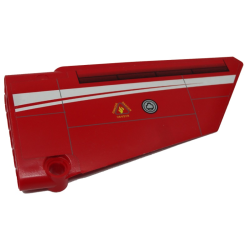 Technic, Panel Fairing #18 Large Smooth, Side B with Black Airplane Flaps and 'DANGER' Pattern (Sticker) - Set 9394 Technic, Panel Fairing #18 Large Smooth, Side B with Black Airplane Flaps and 'DANGER' Pattern (Sticker) - Set 9394