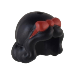 Mini Doll, Hair Friends Short with Curls with Red Bow Pattern Mini Doll, Hair Friends Short with Curls with Red Bow Pattern