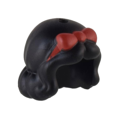 Деталь LEGO 28694pb01 Mini Doll, Hair Friends Short with Curls with Red Bow Pattern