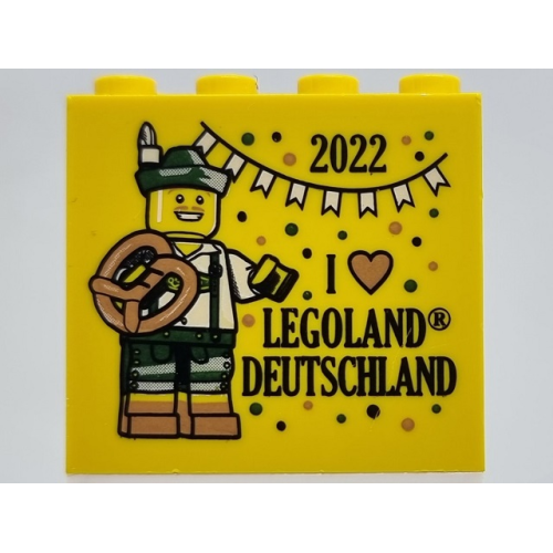 Деталь LEGO 30144pb376 Brick 2 x 4 x 3 with 2022 I Heart LEGOLAND DEUTSCHLAND Pattern