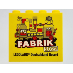Brick 2 x 4 x 3 with LEGOLAND Deutschland Resort FABRIK 2022 Pattern